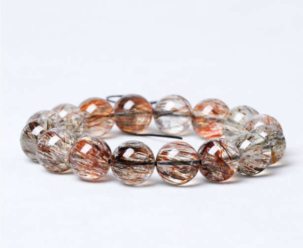 The Aura Guardian Bracelet: Stop Energy Drain & Attract Abundance (6mm/8mm/10mm 7A Black Rutilated Quartz)