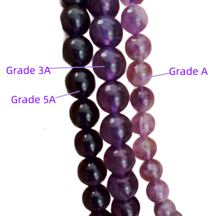 6mm Genuine Amethyst Bracelet - Premium Healing Crystal Jewelry for Women