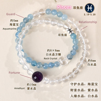 Pisces Overthinker Relief Bracelet ✨ Anxiety Shield for Sensitive Souls - Handmade Crystal Energy Armor